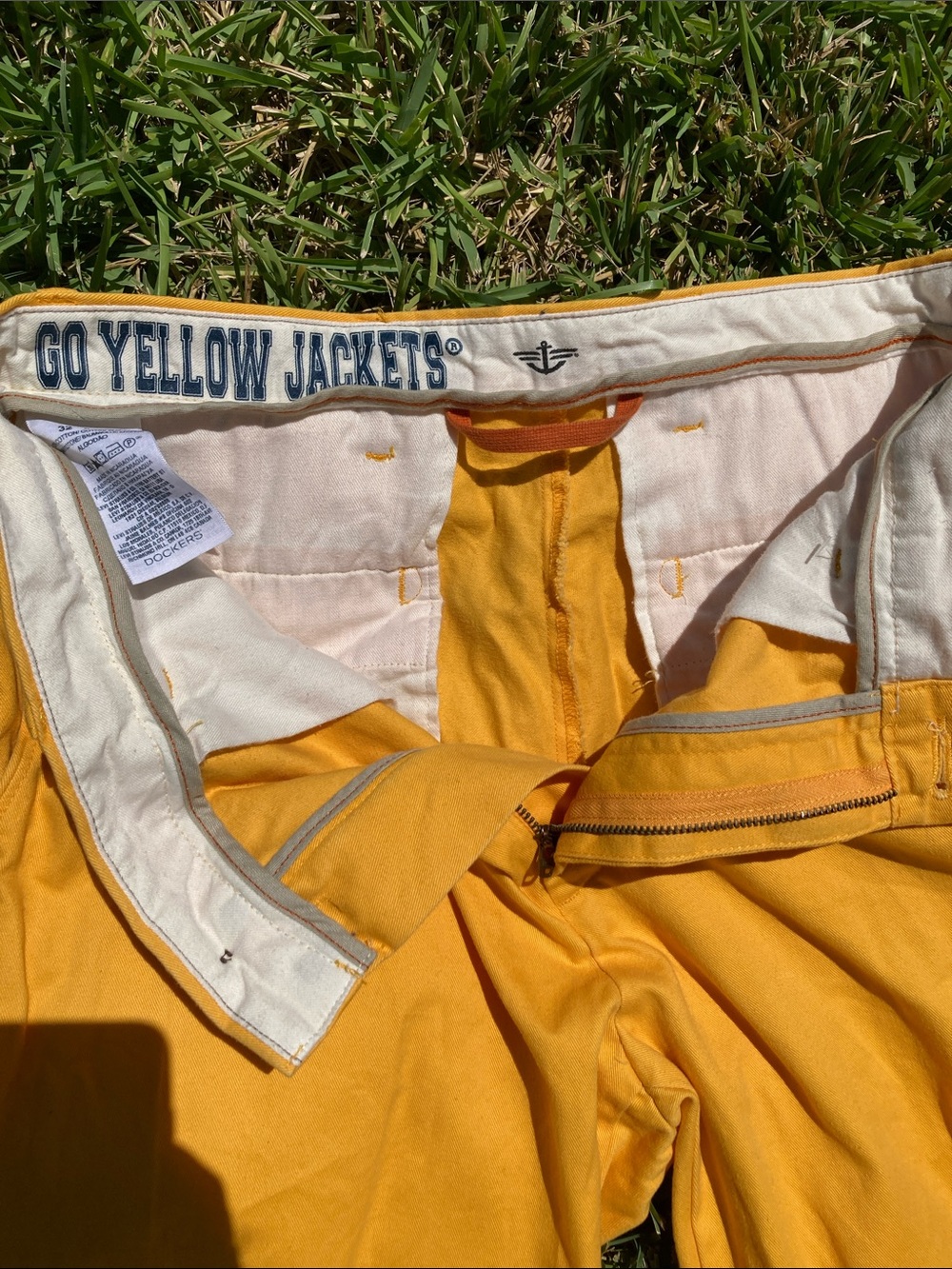 Georgia Tech Dockers Men's Yellow Chino Pants
